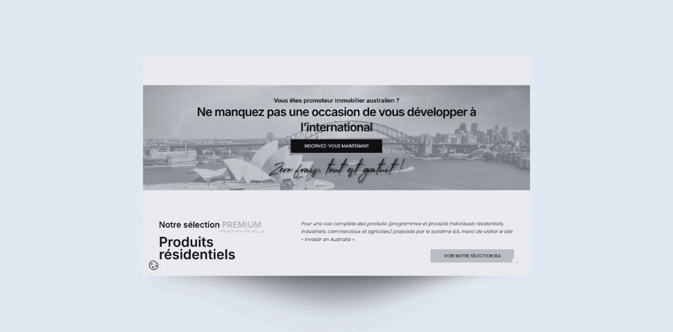 Développement web - Site immobilier - CTA IEA